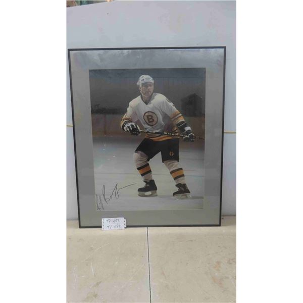 Framed Autographed Poster of Ray Bourque Boston Bruins (No COA)