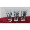 Image 2 : Set of 8 Mid Century Retro Starburst Drinking Glasses 