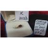 Image 1 : Sterling Silver & 10kt Gold Size 6 1/2 Ring Total Weight 2.3 Grams 