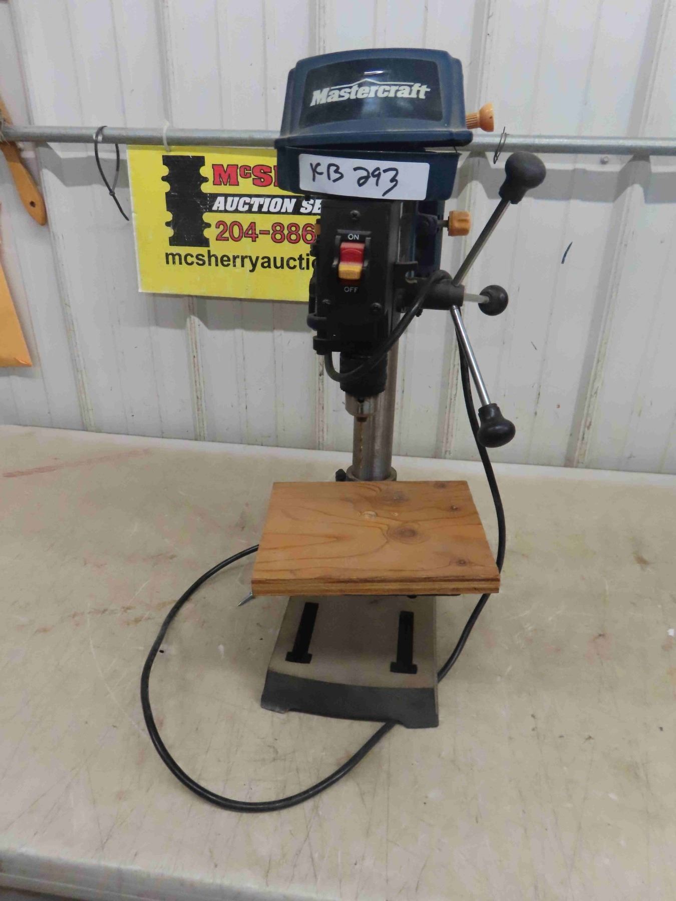 Mastercraft Counter Drill Press McSherry Auction Service