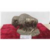 Image 1 : Bronze Buffalo Statue   12'' x 8'' x 9'' H 