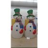 Image 1 : 2 Snowman Blow Molds 40'' Tall 