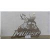 Image 1 : Manitoba Moose Stainless Steel Lazer Cut Sign 23'' x 20'' 