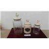 Image 1 : 3pce Rooster Top Canister Set - Tallest is 15'' 