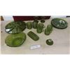 Image 1 : Soreno Avocado Green Textured Glass 