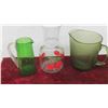 Image 2 : Glassware: Juice Pitchers, Creamers, Sugar, Cookie Jar, Juicer, A&W