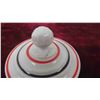 Image 8 : 5pcs Milk Glass : Salt, Pepper, Flour, Sugar (Knob on Large Piece Has 