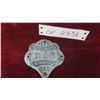 Image 1 : 1938 Manitoba Motor Vehicle Winnipeg Tax Tag 3 1/4'' x 3 1/4'' 
