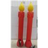 Image 2 : 2 Noel Candle Blow Molds 25'' T 