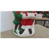 Image 3 : Vintage Blow Mold Santa with Elves 31'' T 