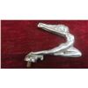 Image 2 : Chrome Art Deco Hood Ornament 4.5'' x 3.25'' - Tip of Hair 