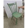 Image 2 : Primitive Painted Chair , Half Moon Stand 