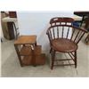 Image 1 : Wood Captain Chair , 3 Tier Stand 20'' x 18'' x 12'' 