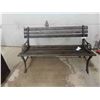 Image 1 : Yard Bench Cast Ends / Wood Seat (Wood is Weathered) 44'' Wide 