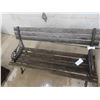 Image 3 : Yard Bench Cast Ends / Wood Seat (Wood is Weathered) 44'' Wide 