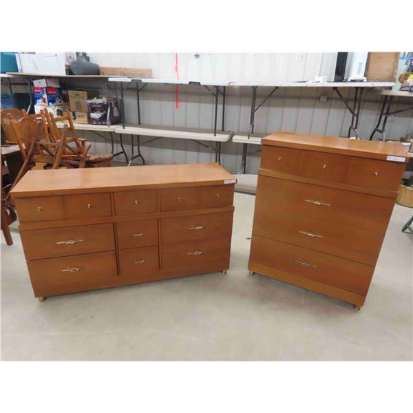 2 MCM Dressers 44'' x 34'' x 18'' & 32 1/2'' x 56'' x 18'' 