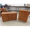 Image 1 : 2 MCM Dressers 44'' x 34'' x 18'' & 32 1/2'' x 56'' x 18'' 