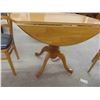 Image 2 : Drop Leaf Pedestal Table 30'' H x 40'' Across When Extended with 2