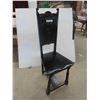 Image 1 : Black Lacquer Carved Antique Chair 
