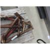 Image 2 : (4) Scaffolding Levelers , (2) Steel Saw Horse Frames 