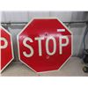 Image 2 : 2 Metal Traffic Stop Signs 24'' Across 