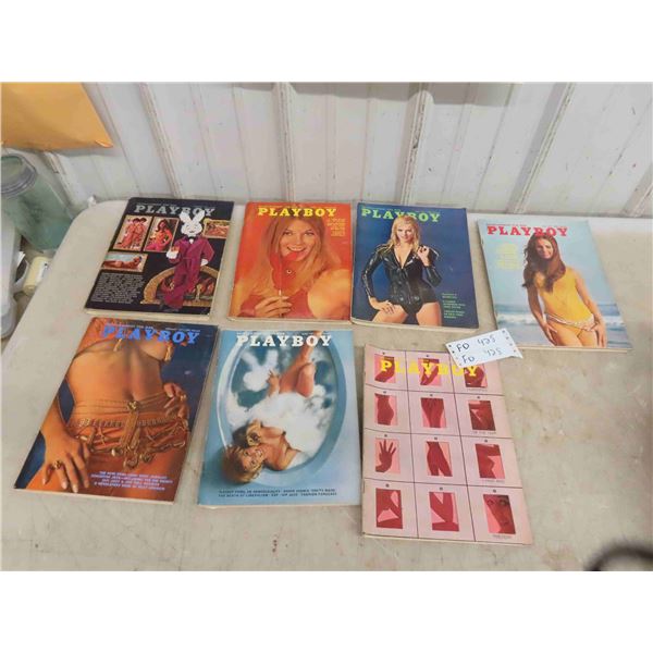 1971 Playboy Magazines 7 of 12 Missing August-December