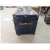 Image 2 : Trunk with Wood Trim and Wheels 35'' x 16 1/2'' x 21''H Locked & No