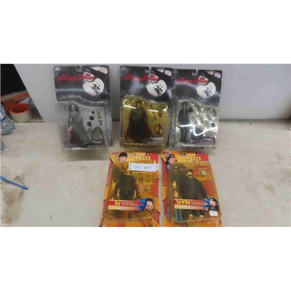 New Old Stock 3 Sleepy Hollow & 2 Jay and Silent Bob Figures 