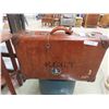 Image 1 : Leather Suitcase with Key 16'' x 26'' x 8'' 