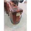 Image 2 : Leather Suitcase with Key 16'' x 26'' x 8'' 