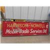 Image 1 : Harrison-Nowell Mobile Radio Services Metal Sign with Wood Frame 