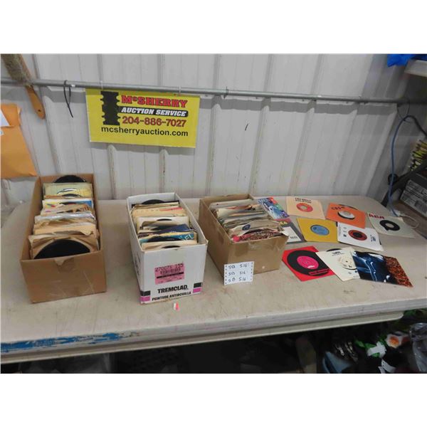 3 Boxes of 45s Records - Great for the Juke Box 