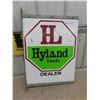 Image 1 : Hyland Seeds Metal 2 Sided Sign 18'' x 24'' with Frame & Hat Makes