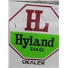 Image 2 : Hyland Seeds Metal 2 Sided Sign 18'' x 24'' with Frame & Hat Makes