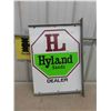 Image 3 : Hyland Seeds Metal 2 Sided Sign 18'' x 24'' with Frame & Hat Makes