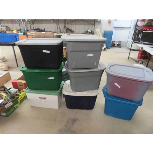 8 Storage Totes with Lids