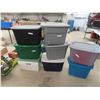 Image 1 : 8 Storage Totes with Lids