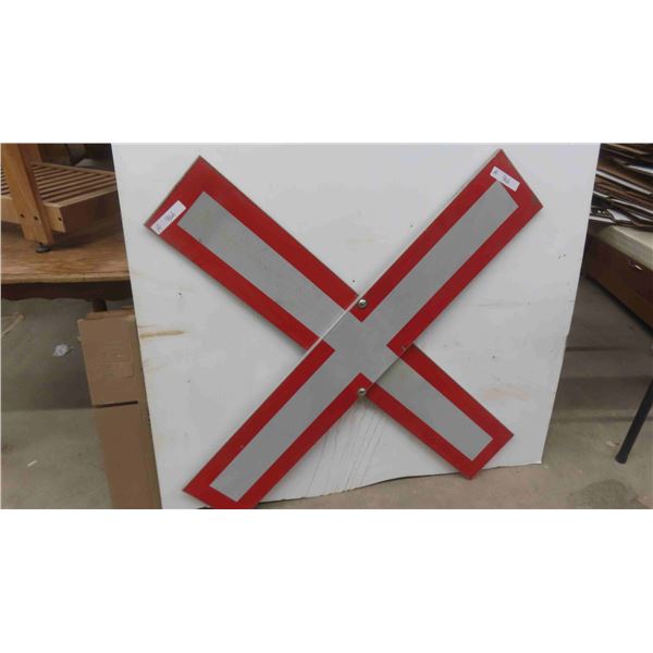 Aluminum Railway Crossing X Sign 48'' x 48'' 
