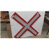 Image 1 : Aluminum Railway Crossing X Sign 48'' x 48'' 