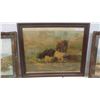 Image 2 : 3 Antique Highland Cattle Prints - Largest is 29'' x 24'' 