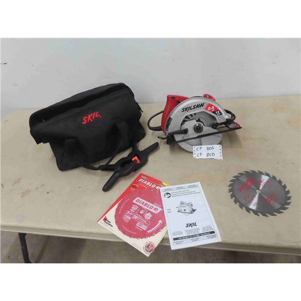 Skil 2.4HP Circular Saw - Appears New with Blades, Clamps