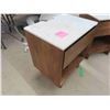 Image 2 : 2 Marble Top Night Stands with Power Source 26'' x 22'' x 16'' Has 