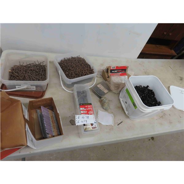 8x3 Screws , Clips, 5/10 x 4'' Screws , Air Nailer 