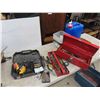 Image 1 : Metal Tool Box , Wrenches, Vice Grips, Screwdrivers , Dewalt DCB 101