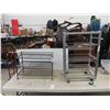 Image 1 : Rolling Organizer 35'' x 22'' x 14'' , Desk Top Shelf 19'' x 27'' x 12'' 