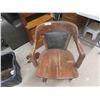 Image 3 : Wood Swivel Office Chair 