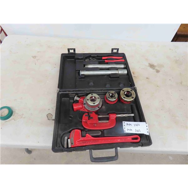 Pipe Threader , Cutter , Pipe Wrenches in Hard Case 