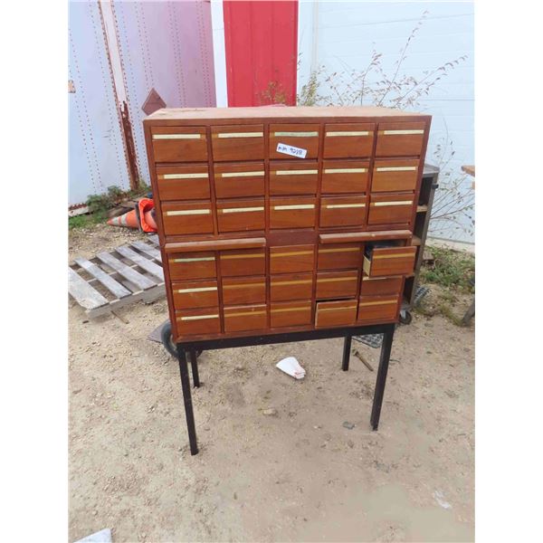 30 Drawer Index Cabinet 53'' x 18'' x 33'' with Hardware , 