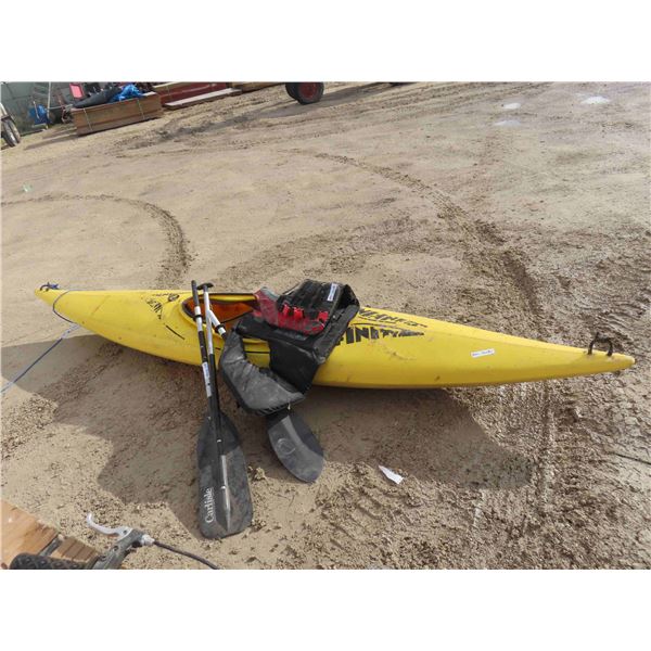Infinity 1 Person Kayak 11ft Long with Life Jacket & 3 Paddles 