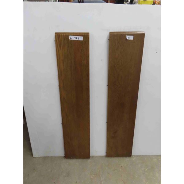 2 Oak 1/4 Cut Table Leafs 